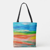 Abstracte kleurrijke waterverf tote bag (Achterkant)