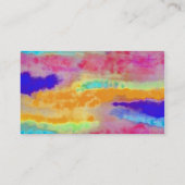 Abstracte kleurrijke Waterverf Visitekaartje (Achterkant)