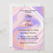 Abstracte kleurrijke waterverf voeg naamtekst toe kaart (Voorkant)