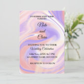 Abstracte kleurrijke waterverf voeg naamtekst toe kaart (Staand voorkant)