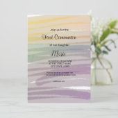 Abstracte kleurrijke waterverf voeg naamtekst toe kaart (Staand voorkant)