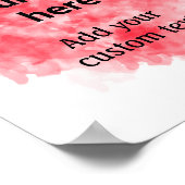 Abstracte kleurrijke waterverf voeg naamtekst toe poster (Hoek)