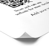 Abstracte kleurrijke waterverf voeg naamtekst toe poster (Hoek)