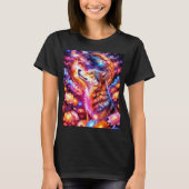 Abstracte kleurrijke wolf t-shirt (Voorkant)