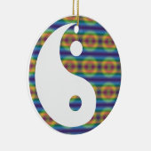 Abstracte kleurrijke Yin Yang Keramisch Ornament (Rechts)