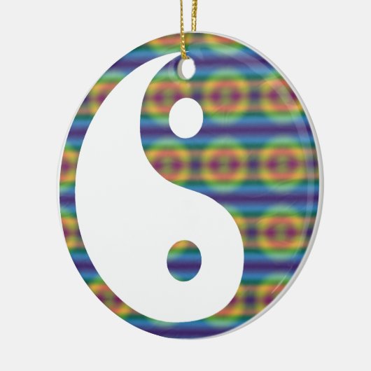 Abstracte kleurrijke Yin Yang Keramisch Ornament (Links)