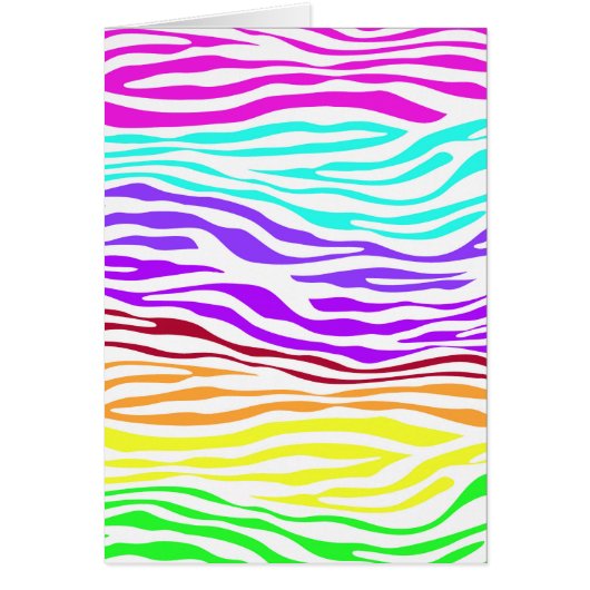 Abstracte kleurrijke Zebrastripes (Voorkant)