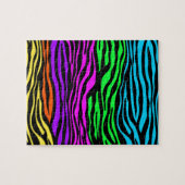 abstracte kleurrijke Zebrastripes Legpuzzel (Horizontaal)