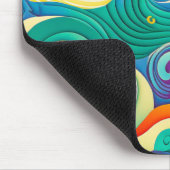 Abstracte kleurrijke zonnegolven Kunstillustratie Muismat (Hoek)