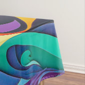 Abstracte kleurrijke zonnegolven Kunstillustratie Tafelkleed (Voorbeeld)