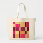 Abstracte kleursamenstelling grote tote bag (Voorkant)