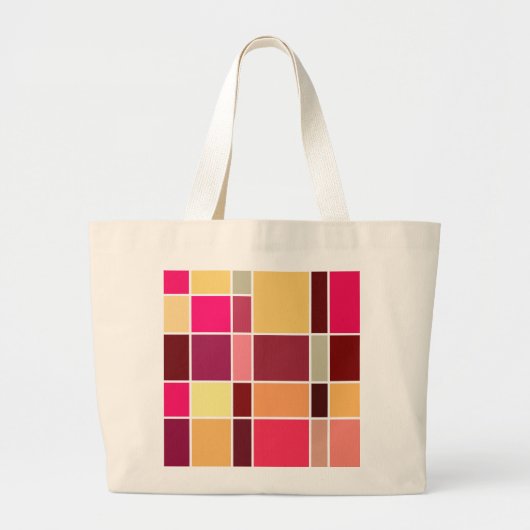 Abstracte kleursamenstelling grote tote bag (Voorkant)
