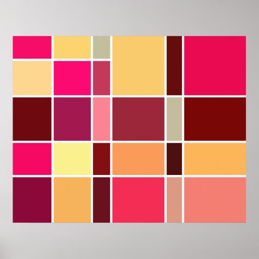 Abstracte kleursamenstelling poster (Voorkant)