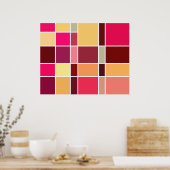 Abstracte kleursamenstelling poster (Keuken)