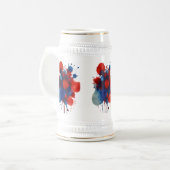 Abstracte Kleurspatten - 22 oz Stein Design Bierpul (Voorkant links)