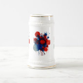 Abstracte Kleurspatten - 22 oz Stein Design Bierpul (Center)