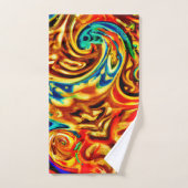 Abstracte kleurspatten bad handdoek (Handdoek)