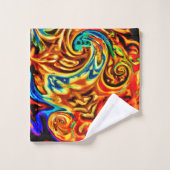 Abstracte kleurspatten bad handdoek (Wasdoekje)