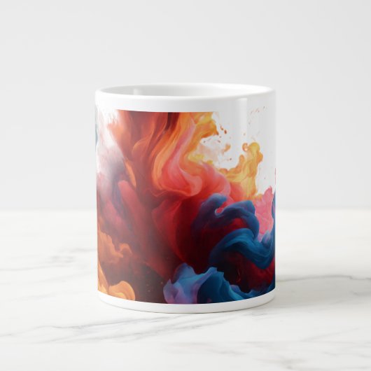 Abstracte kleurspatten - Jumbo Mok ontwerp (Voorkant)