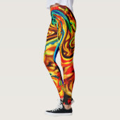 Abstracte kleurspatten leggings (Links)