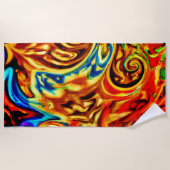 Abstracte kleurspatten strandlaken (Voorkant)