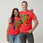 Abstracte kleurspatten t-shirt (Unisex)