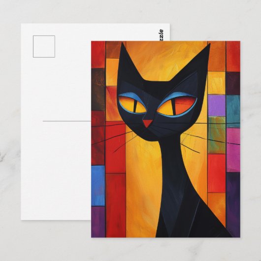 Abstracte kleurstof briefkaart (Voorkant / Achterkant)