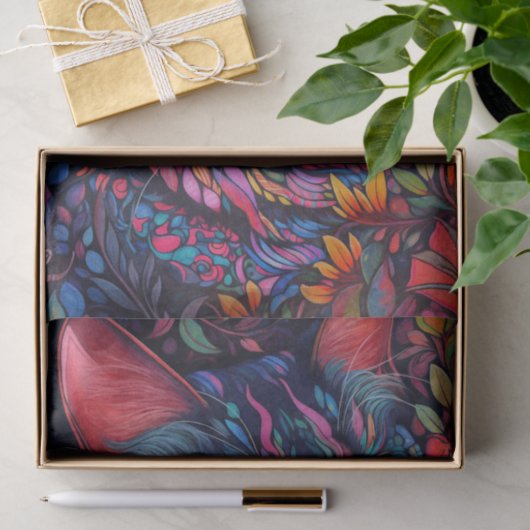 Abstracte kleurstof tissuepapier (Geschenk)