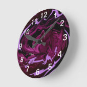Abstracte kleurstofwand ronde klok (Hoek)