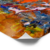 Abstracte kleurstreken uit het palet van de kunste perfect poster (Hoek)