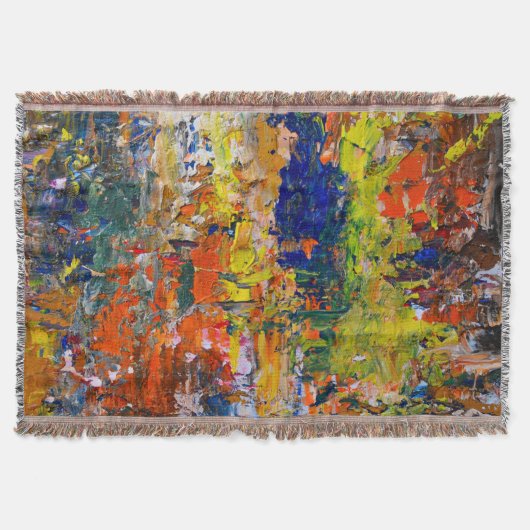 Abstracte Kleurstreken van Kunstenaarspalet Deken (Voorkant)