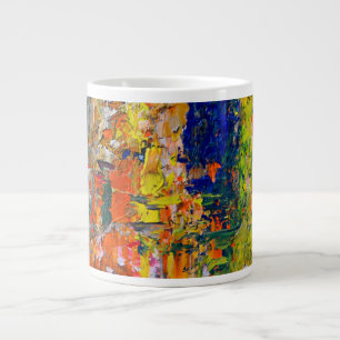 Abstracte Kleurstreken van Kunstenaarspalet Grote Koffiekop