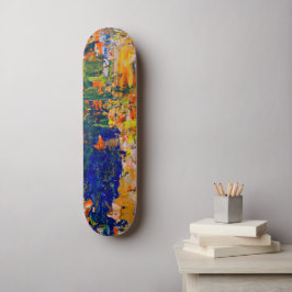 Abstracte Kleurstreken van Kunstenaarspalet Persoonlijk Skateboard