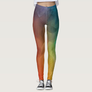 Abstracte kleurstroming in vormen leggings