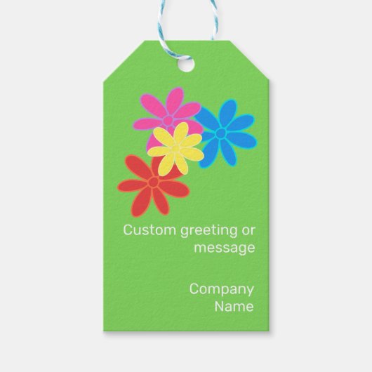 ABSTRACTE KLEURSTROOM GROENE BLAUWE RODE NAAM CADEAULABEL (Voorkant)