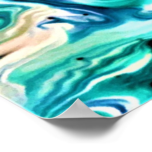 Abstracte kleurstudie 123, poster (Hoek)