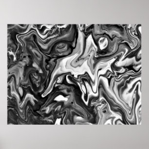 Abstracte kleurstudie 132 / Noir, Poster