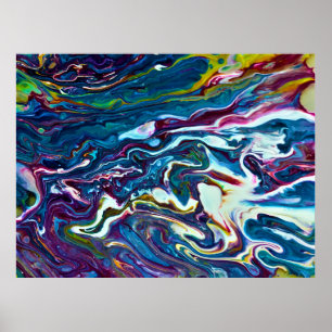 Abstracte kleurstudie 151, poster