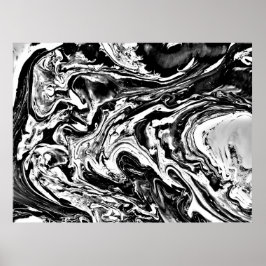 Abstracte kleurstudie 16 / Noir, Poster