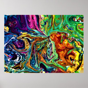 Abstracte kleurstudie 1; poster