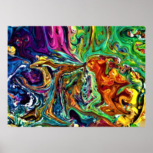 Abstracte kleurstudie 1; poster (Voorkant)