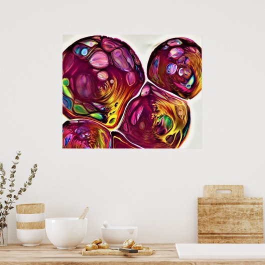 Abstracte kleurstudie 219, poster (Keuken)