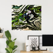Abstracte kleurstudie 21; poster (Thuiskantoor)