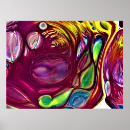 Abstracte kleurstudie 220, poster