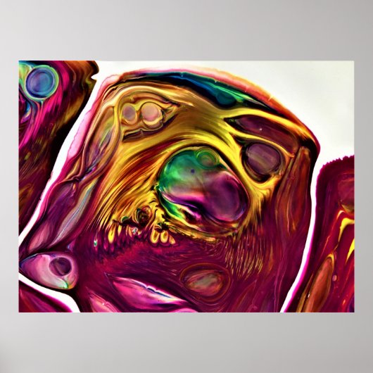 Abstracte kleurstudie 222, poster (Voorkant)