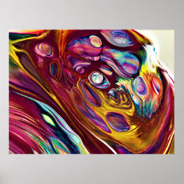 Abstracte kleurstudie 225, poster