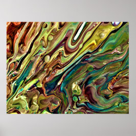 Abstracte kleurstudie 238, poster