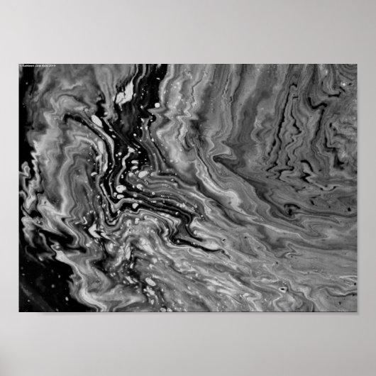 Abstracte kleurstudie 25 / Noir, Poster (Voorkant)