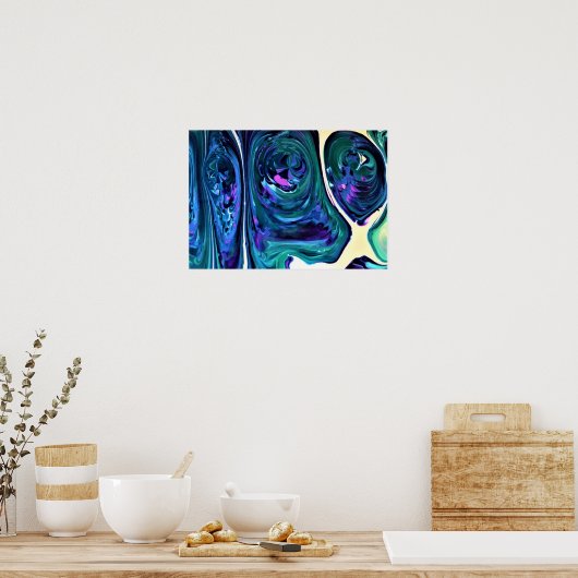 Abstracte kleurstudie 278, poster (Keuken)