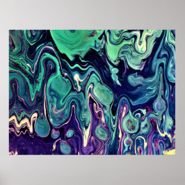 Abstracte kleurstudie 296, poster